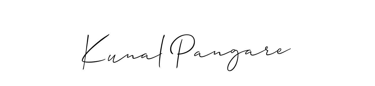 Use a signature maker to create a handwritten signature online. With this signature software, you can design (Allison_Script) your own signature for name Kunal Pangare. Kunal Pangare signature style 2 images and pictures png