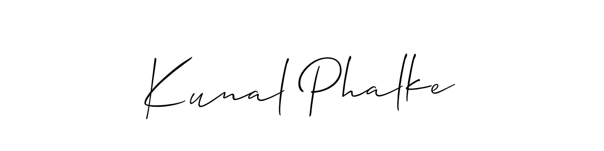 You should practise on your own different ways (Allison_Script) to write your name (Kunal Phalke) in signature. don't let someone else do it for you. Kunal Phalke signature style 2 images and pictures png