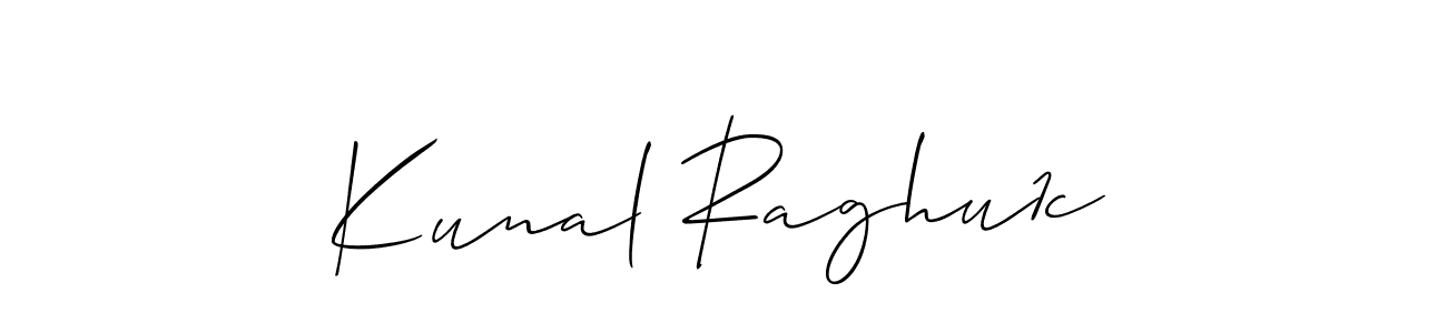 It looks lik you need a new signature style for name Kunal Raghu1c. Design unique handwritten (Allison_Script) signature with our free signature maker in just a few clicks. Kunal Raghu1c signature style 2 images and pictures png