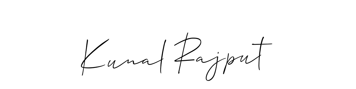 It looks lik you need a new signature style for name Kunal Rajput. Design unique handwritten (Allison_Script) signature with our free signature maker in just a few clicks. Kunal Rajput signature style 2 images and pictures png