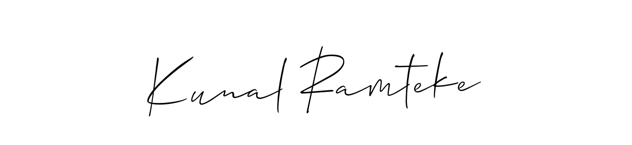 Make a beautiful signature design for name Kunal Ramteke. Use this online signature maker to create a handwritten signature for free. Kunal Ramteke signature style 2 images and pictures png