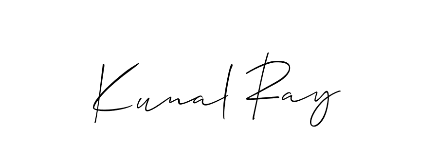 It looks lik you need a new signature style for name Kunal Ray. Design unique handwritten (Allison_Script) signature with our free signature maker in just a few clicks. Kunal Ray signature style 2 images and pictures png