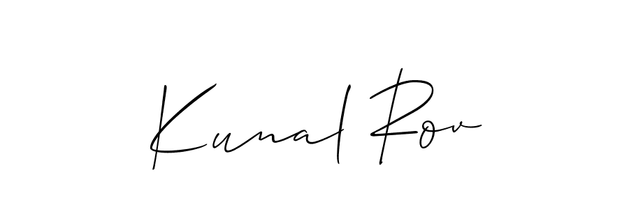 Best and Professional Signature Style for Kunal Rov. Allison_Script Best Signature Style Collection. Kunal Rov signature style 2 images and pictures png