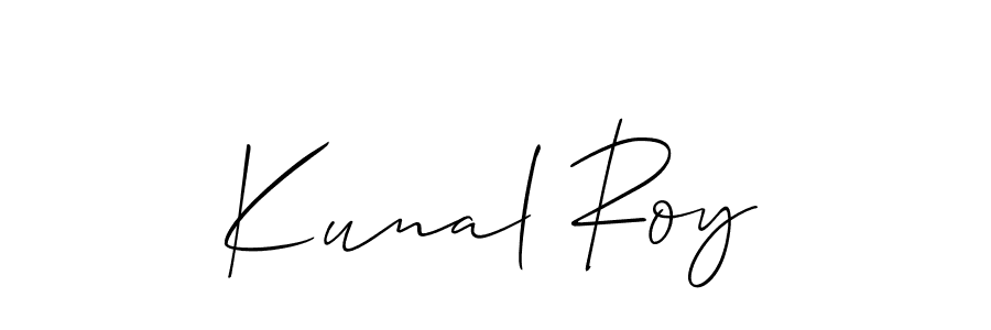 Make a beautiful signature design for name Kunal Roy. With this signature (Allison_Script) style, you can create a handwritten signature for free. Kunal Roy signature style 2 images and pictures png