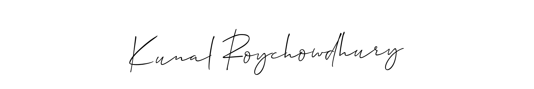 Also You can easily find your signature by using the search form. We will create Kunal Roychowdhury name handwritten signature images for you free of cost using Allison_Script sign style. Kunal Roychowdhury signature style 2 images and pictures png
