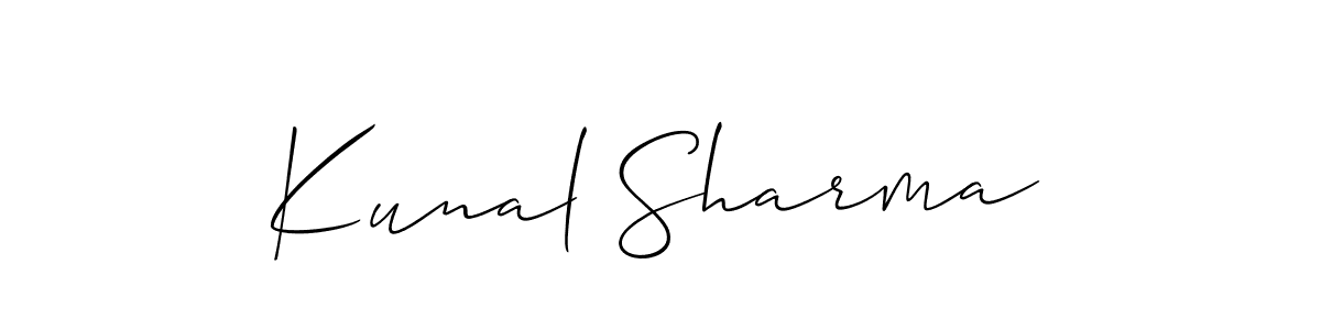 Similarly Allison_Script is the best handwritten signature design. Signature creator online .You can use it as an online autograph creator for name Kunal Sharma. Kunal Sharma signature style 2 images and pictures png