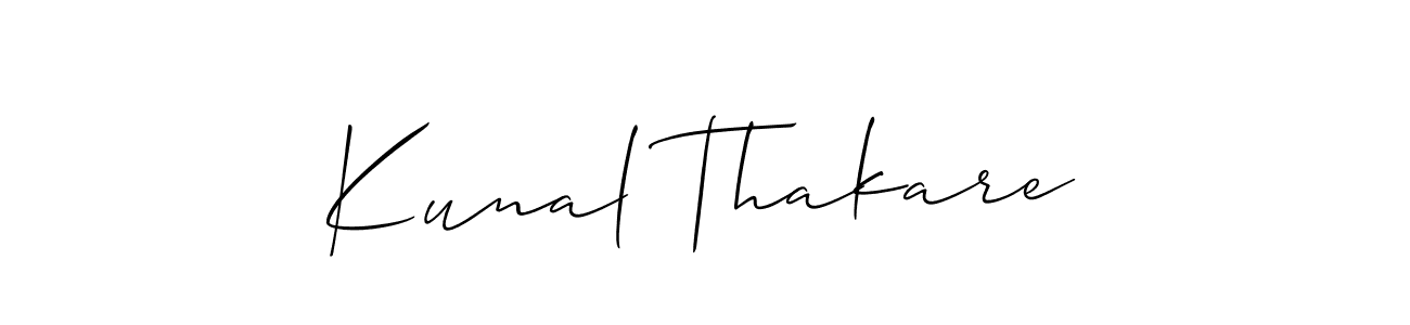 Create a beautiful signature design for name Kunal Thakare. With this signature (Allison_Script) fonts, you can make a handwritten signature for free. Kunal Thakare signature style 2 images and pictures png