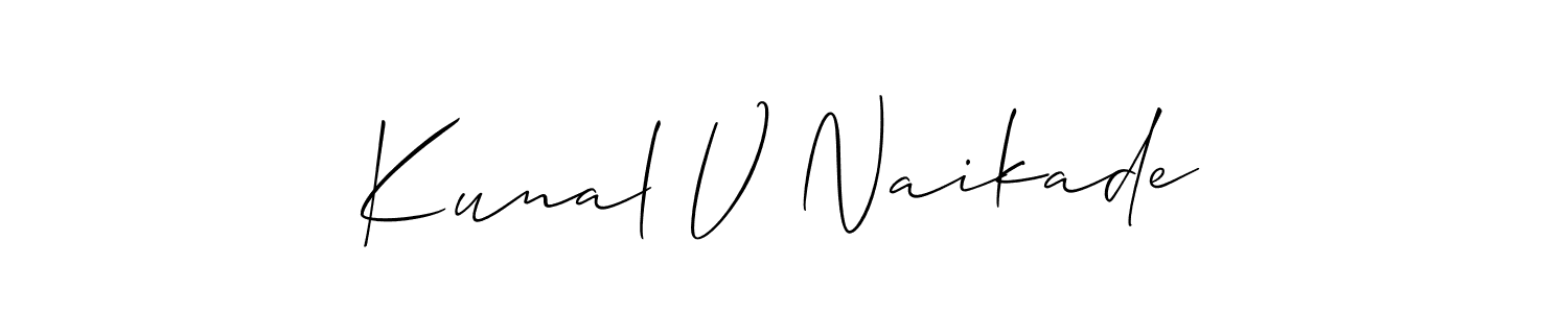 How to Draw Kunal V Naikade signature style? Allison_Script is a latest design signature styles for name Kunal V Naikade. Kunal V Naikade signature style 2 images and pictures png