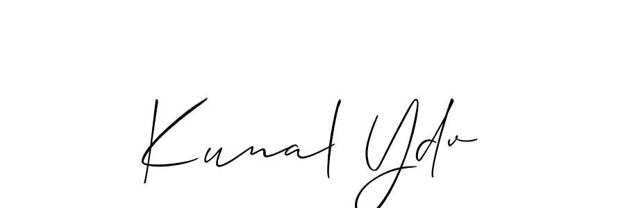 How to Draw Kunal Ydv signature style? Allison_Script is a latest design signature styles for name Kunal Ydv. Kunal Ydv signature style 2 images and pictures png