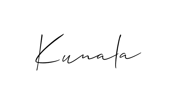 Design your own signature with our free online signature maker. With this signature software, you can create a handwritten (Allison_Script) signature for name Kunala. Kunala signature style 2 images and pictures png