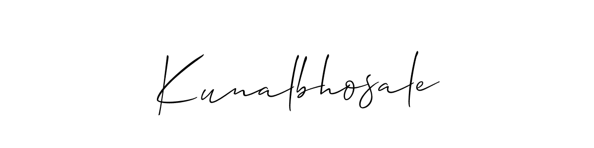 Also we have Kunalbhosale name is the best signature style. Create professional handwritten signature collection using Allison_Script autograph style. Kunalbhosale signature style 2 images and pictures png