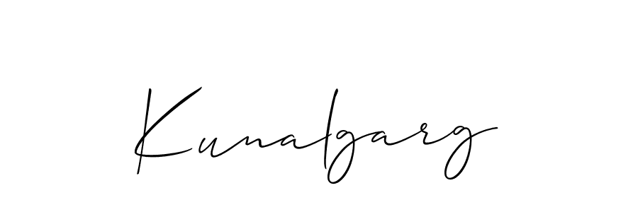 It looks lik you need a new signature style for name Kunalgarg. Design unique handwritten (Allison_Script) signature with our free signature maker in just a few clicks. Kunalgarg signature style 2 images and pictures png