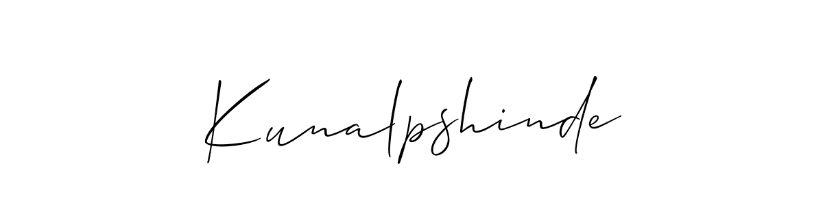 You should practise on your own different ways (Allison_Script) to write your name (Kunalpshinde) in signature. don't let someone else do it for you. Kunalpshinde signature style 2 images and pictures png