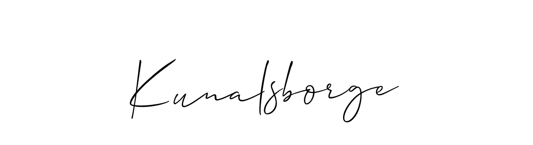 Best and Professional Signature Style for Kunalsborge. Allison_Script Best Signature Style Collection. Kunalsborge signature style 2 images and pictures png