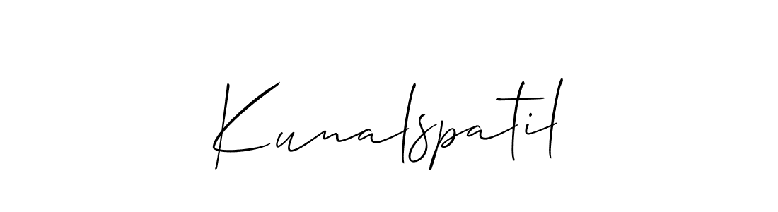 You should practise on your own different ways (Allison_Script) to write your name (Kunalspatil) in signature. don't let someone else do it for you. Kunalspatil signature style 2 images and pictures png
