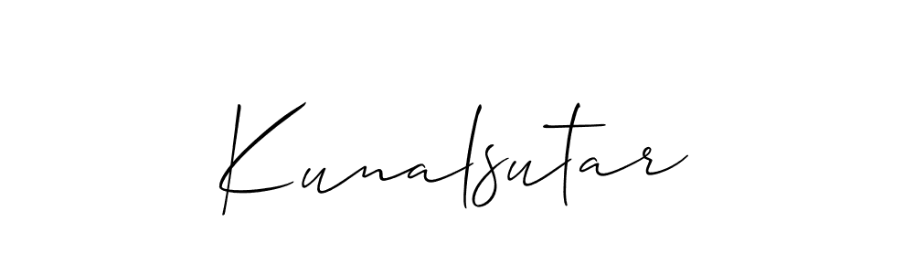 Also we have Kunalsutar name is the best signature style. Create professional handwritten signature collection using Allison_Script autograph style. Kunalsutar signature style 2 images and pictures png