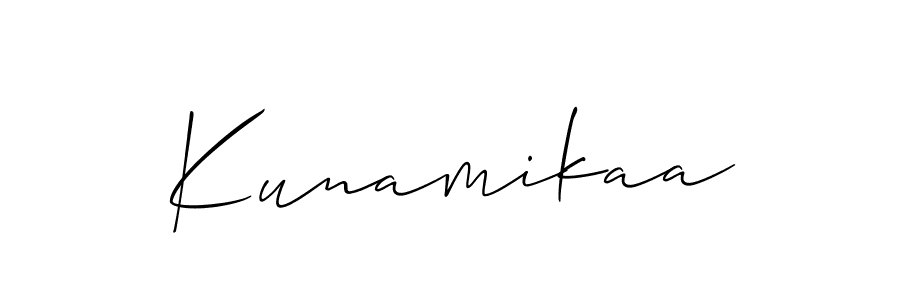 How to Draw Kunamikaa signature style? Allison_Script is a latest design signature styles for name Kunamikaa. Kunamikaa signature style 2 images and pictures png