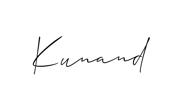 How to Draw Kunand signature style? Allison_Script is a latest design signature styles for name Kunand. Kunand signature style 2 images and pictures png