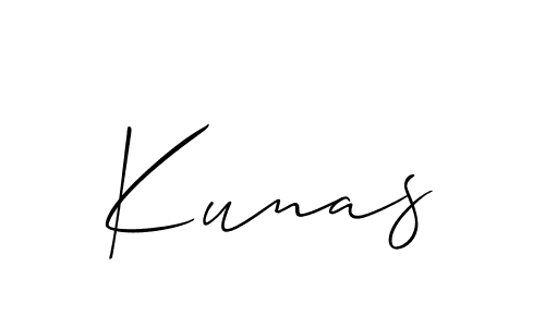 How to make Kunas signature? Allison_Script is a professional autograph style. Create handwritten signature for Kunas name. Kunas signature style 2 images and pictures png