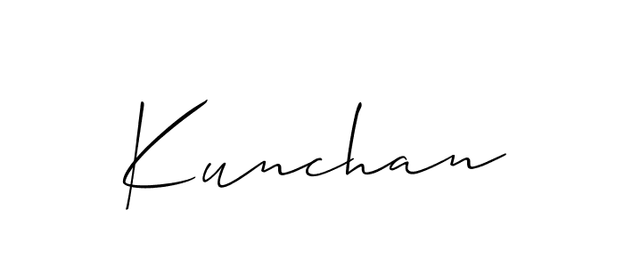 Once you've used our free online signature maker to create your best signature Allison_Script style, it's time to enjoy all of the benefits that Kunchan name signing documents. Kunchan signature style 2 images and pictures png