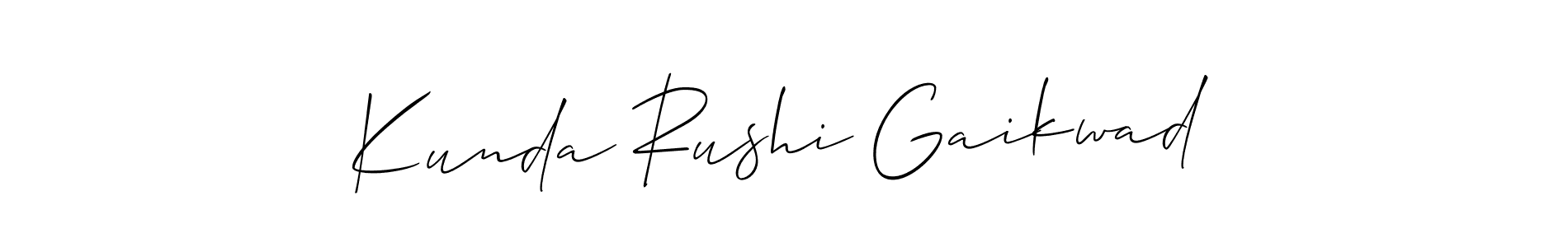 It looks lik you need a new signature style for name Kunda Rushi Gaikwad. Design unique handwritten (Allison_Script) signature with our free signature maker in just a few clicks. Kunda Rushi Gaikwad signature style 2 images and pictures png