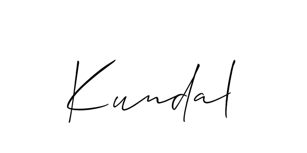 It looks lik you need a new signature style for name Kundal. Design unique handwritten (Allison_Script) signature with our free signature maker in just a few clicks. Kundal signature style 2 images and pictures png