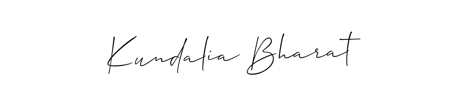 Make a beautiful signature design for name Kundalia Bharat. With this signature (Allison_Script) style, you can create a handwritten signature for free. Kundalia Bharat signature style 2 images and pictures png