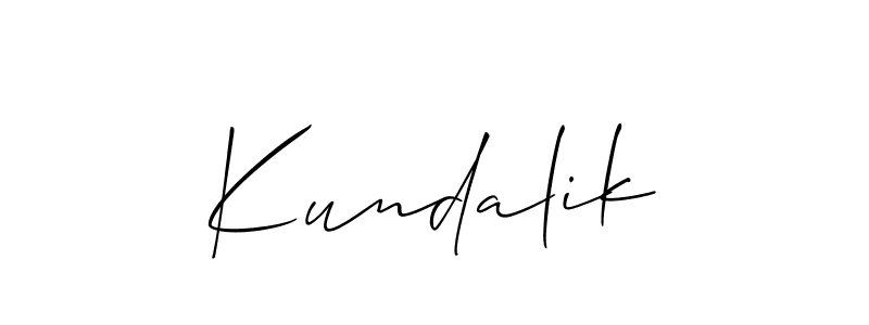 Design your own signature with our free online signature maker. With this signature software, you can create a handwritten (Allison_Script) signature for name Kundalik. Kundalik signature style 2 images and pictures png