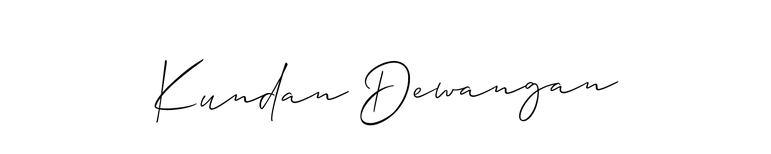 Similarly Allison_Script is the best handwritten signature design. Signature creator online .You can use it as an online autograph creator for name Kundan Dewangan. Kundan Dewangan signature style 2 images and pictures png