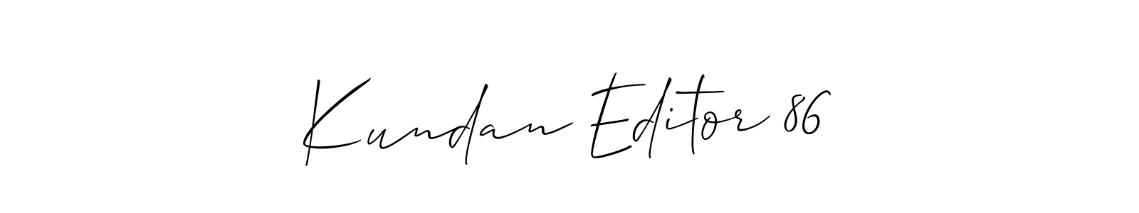 You should practise on your own different ways (Allison_Script) to write your name (Kundan Editor 86) in signature. don't let someone else do it for you. Kundan Editor 86 signature style 2 images and pictures png