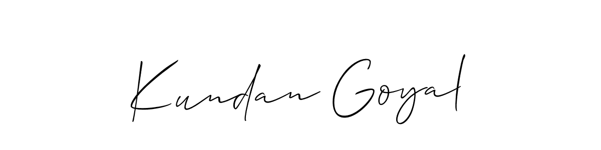 Also we have Kundan Goyal name is the best signature style. Create professional handwritten signature collection using Allison_Script autograph style. Kundan Goyal signature style 2 images and pictures png