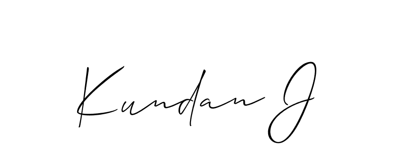 Best and Professional Signature Style for Kundan J. Allison_Script Best Signature Style Collection. Kundan J signature style 2 images and pictures png