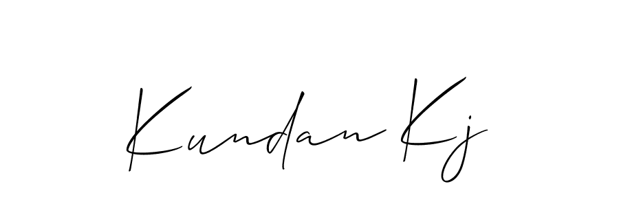 Design your own signature with our free online signature maker. With this signature software, you can create a handwritten (Allison_Script) signature for name Kundan Kj. Kundan Kj signature style 2 images and pictures png