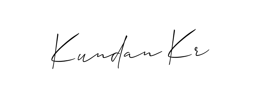 Create a beautiful signature design for name Kundan Kr. With this signature (Allison_Script) fonts, you can make a handwritten signature for free. Kundan Kr signature style 2 images and pictures png