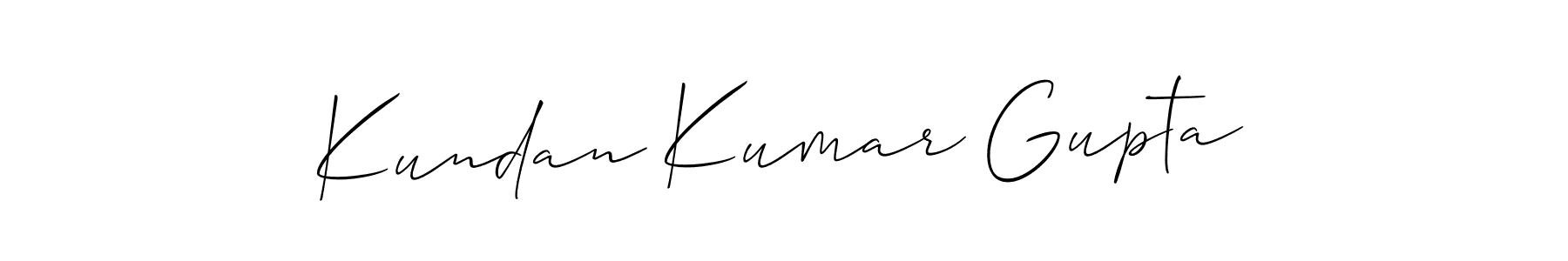 How to make Kundan Kumar Gupta name signature. Use Allison_Script style for creating short signs online. This is the latest handwritten sign. Kundan Kumar Gupta signature style 2 images and pictures png