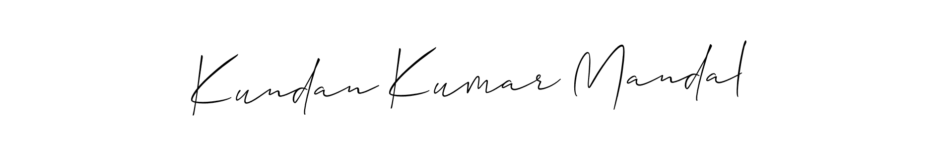 Kundan Kumar Mandal stylish signature style. Best Handwritten Sign (Allison_Script) for my name. Handwritten Signature Collection Ideas for my name Kundan Kumar Mandal. Kundan Kumar Mandal signature style 2 images and pictures png