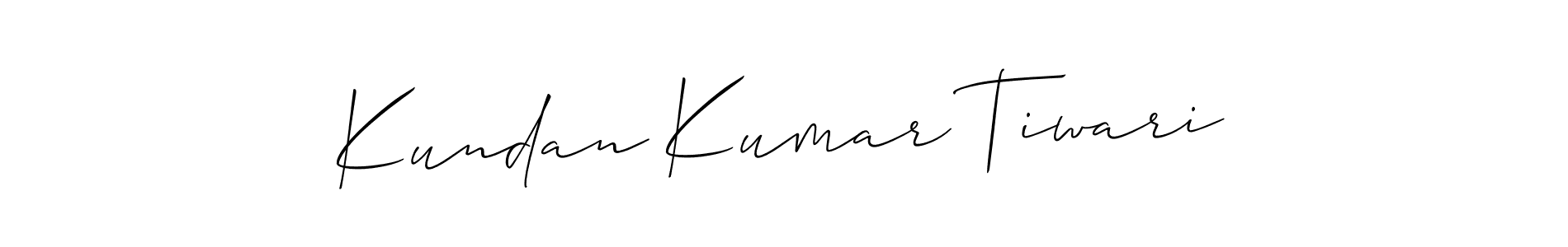 How to make Kundan Kumar Tiwari name signature. Use Allison_Script style for creating short signs online. This is the latest handwritten sign. Kundan Kumar Tiwari signature style 2 images and pictures png