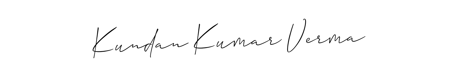 Use a signature maker to create a handwritten signature online. With this signature software, you can design (Allison_Script) your own signature for name Kundan Kumar Verma. Kundan Kumar Verma signature style 2 images and pictures png