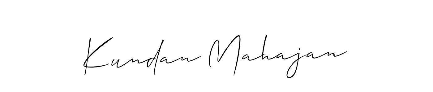 It looks lik you need a new signature style for name Kundan Mahajan. Design unique handwritten (Allison_Script) signature with our free signature maker in just a few clicks. Kundan Mahajan signature style 2 images and pictures png