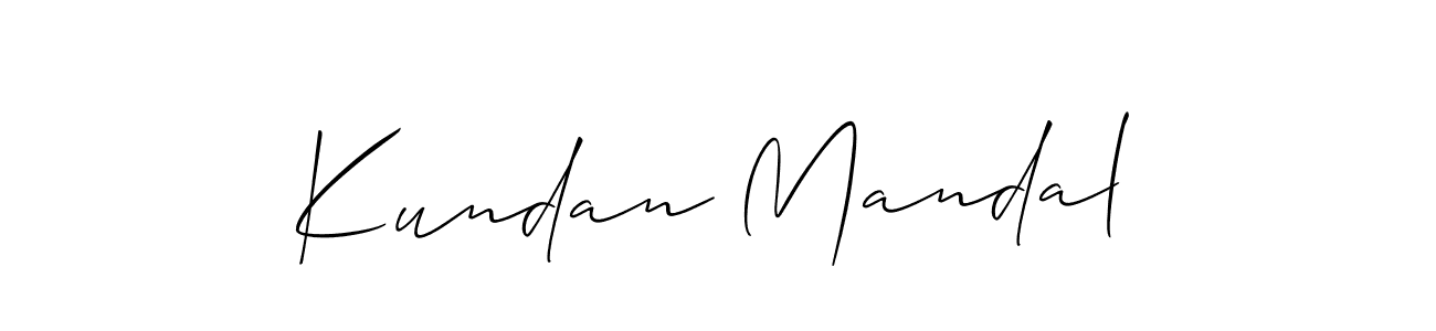 Create a beautiful signature design for name Kundan Mandal. With this signature (Allison_Script) fonts, you can make a handwritten signature for free. Kundan Mandal signature style 2 images and pictures png