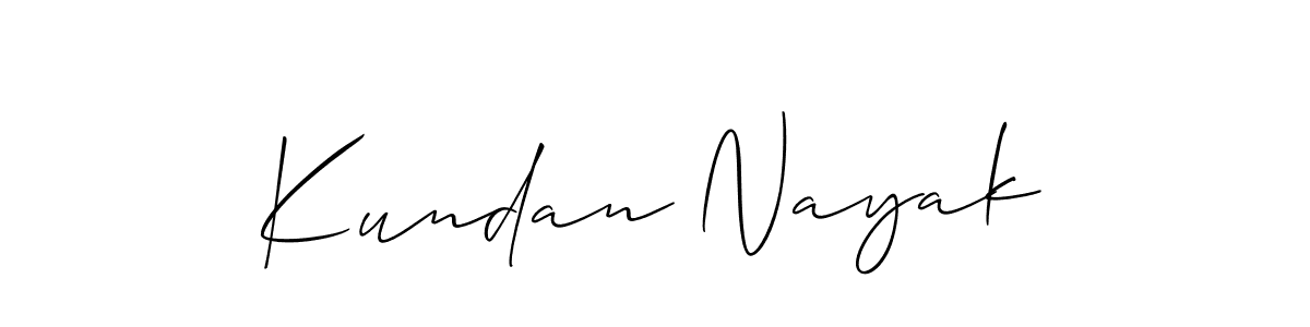 Create a beautiful signature design for name Kundan Nayak. With this signature (Allison_Script) fonts, you can make a handwritten signature for free. Kundan Nayak signature style 2 images and pictures png