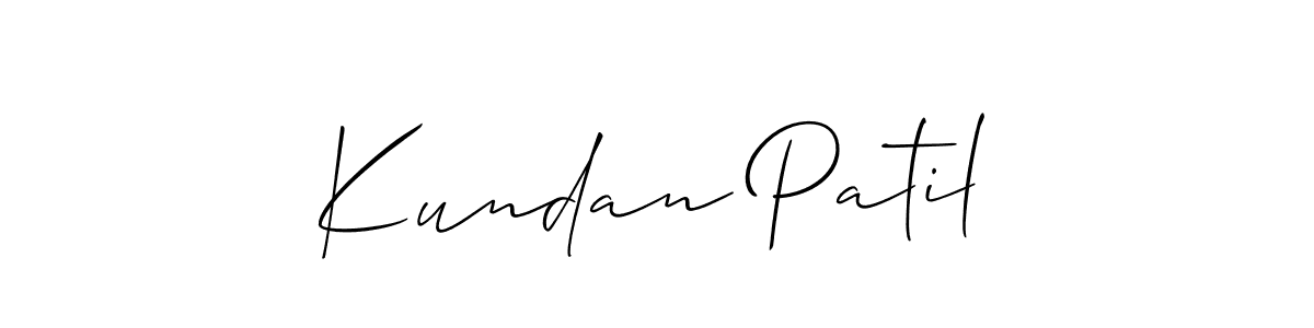 Also we have Kundan Patil name is the best signature style. Create professional handwritten signature collection using Allison_Script autograph style. Kundan Patil signature style 2 images and pictures png
