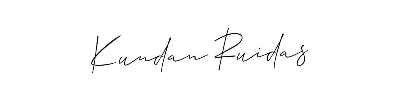 Also You can easily find your signature by using the search form. We will create Kundan Ruidas name handwritten signature images for you free of cost using Allison_Script sign style. Kundan Ruidas signature style 2 images and pictures png