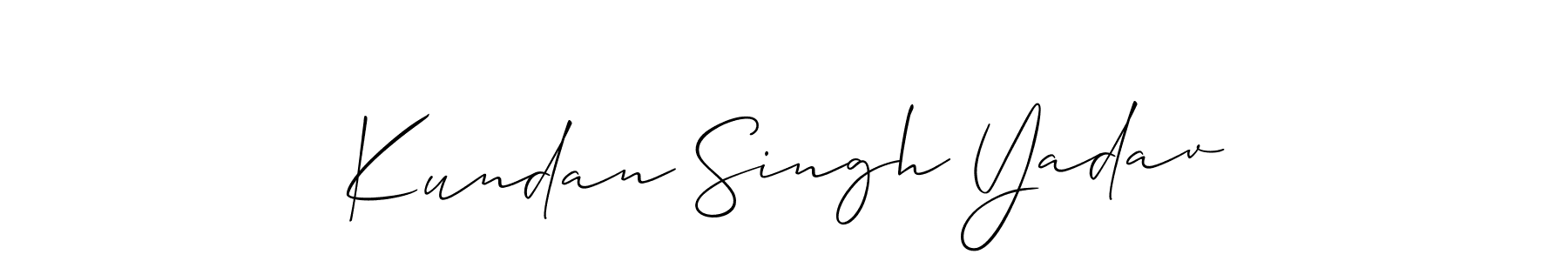 Use a signature maker to create a handwritten signature online. With this signature software, you can design (Allison_Script) your own signature for name Kundan Singh Yadav. Kundan Singh Yadav signature style 2 images and pictures png