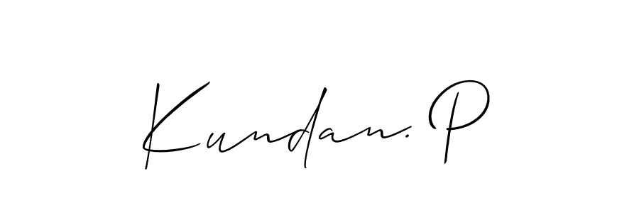 It looks lik you need a new signature style for name Kundan. P. Design unique handwritten (Allison_Script) signature with our free signature maker in just a few clicks. Kundan. P signature style 2 images and pictures png