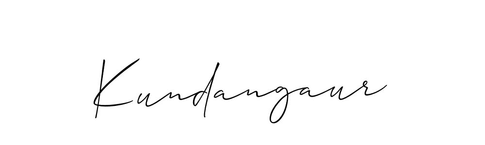 Make a beautiful signature design for name Kundangaur. With this signature (Allison_Script) style, you can create a handwritten signature for free. Kundangaur signature style 2 images and pictures png