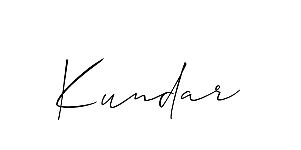 How to make Kundar signature? Allison_Script is a professional autograph style. Create handwritten signature for Kundar name. Kundar signature style 2 images and pictures png