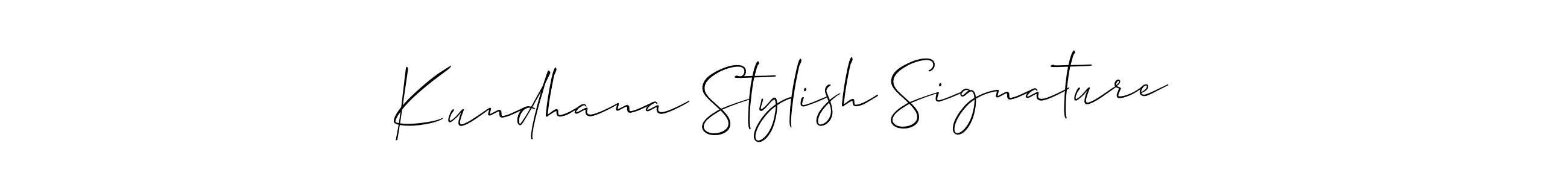 Also You can easily find your signature by using the search form. We will create Kundhana Stylish Signature name handwritten signature images for you free of cost using Allison_Script sign style. Kundhana Stylish Signature signature style 2 images and pictures png