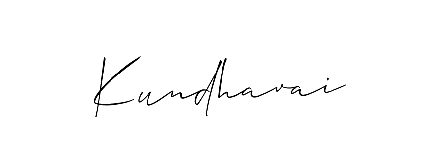 You should practise on your own different ways (Allison_Script) to write your name (Kundhavai) in signature. don't let someone else do it for you. Kundhavai signature style 2 images and pictures png