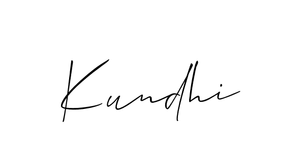 Also we have Kundhi name is the best signature style. Create professional handwritten signature collection using Allison_Script autograph style. Kundhi signature style 2 images and pictures png